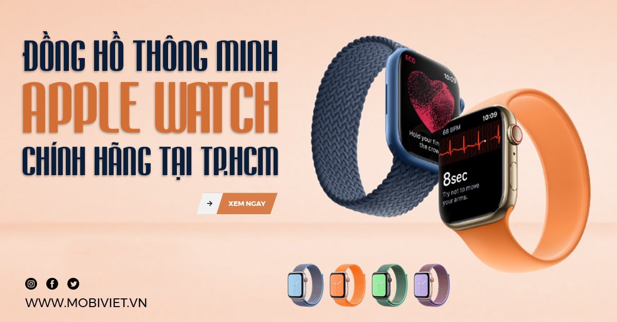 Bảng giá đồng hồ thông minh apple watch series 3 4 5 6 7 8 chính hãng giá rẻ hcm