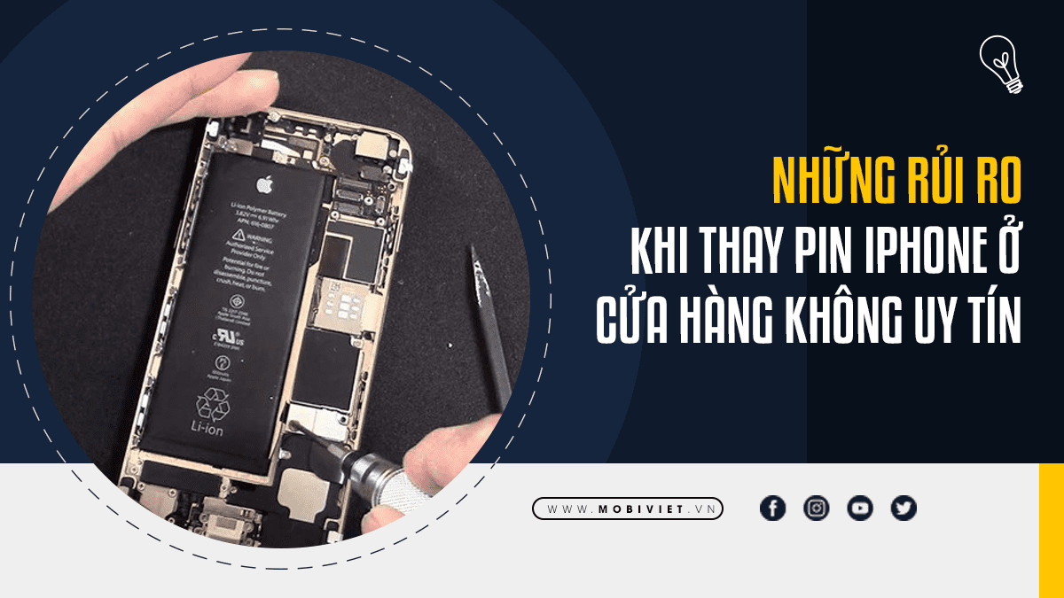 Những Rủi Ro Khi Thay Pin iPhone Ở Cửa Hàng Không Uy Tín