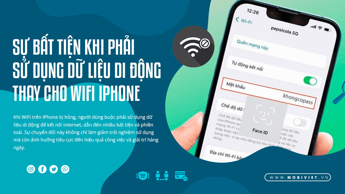 Sự bất tiện khi phải sử dụng dữ liệu di động thay cho WiFi iPhone