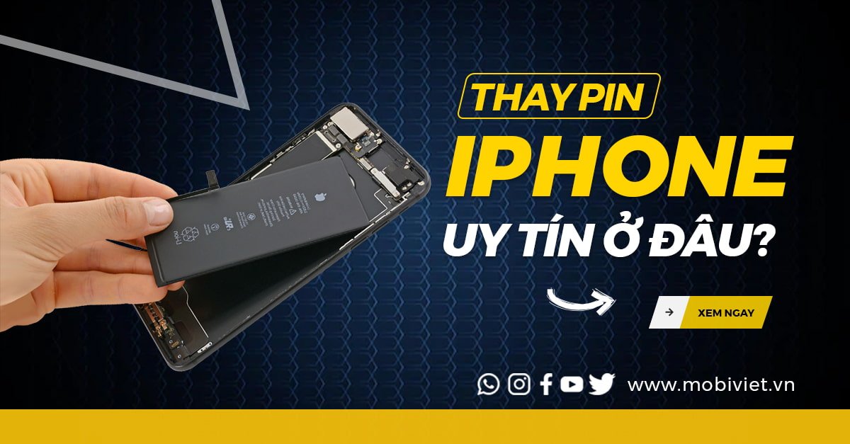 Thay pin iPhone 6 6S 7 8 Plus X XR XS 11 12 13 14 Pro Max chính hãng ở đâu tại tphcm?